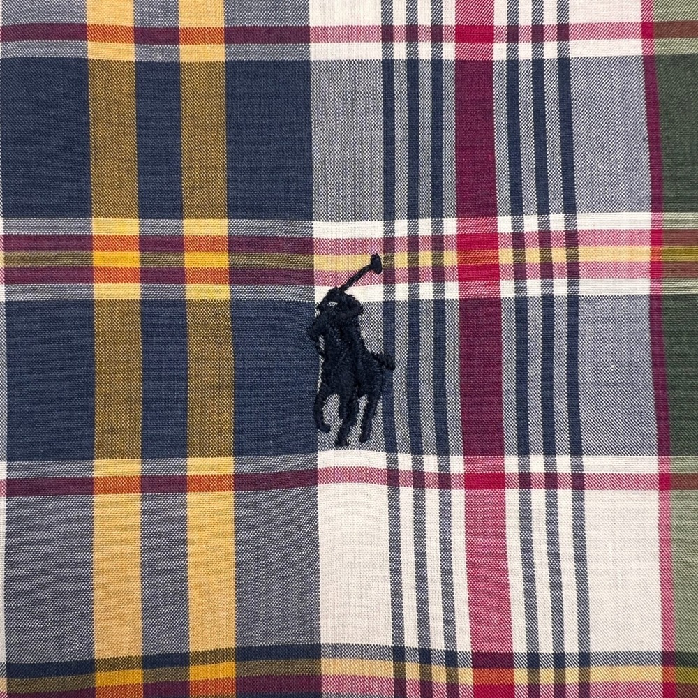 VTG Y2K Ralph Lauren‎ Blake Tartan Plaid Shirt Men Large Short Sleeve Preppy